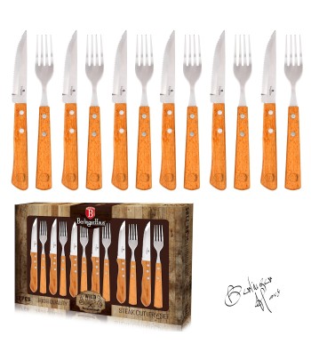 12 pcs steak set with wood handle