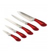 6 pcs knife set with stainless steel stand