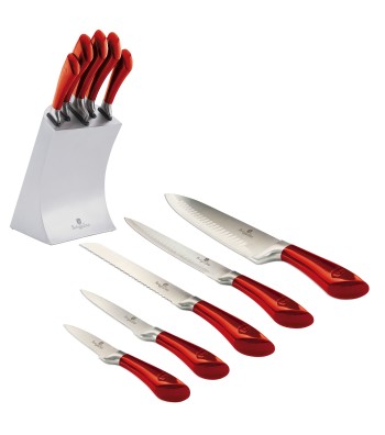 6 pcs knife set with stainless steel stand