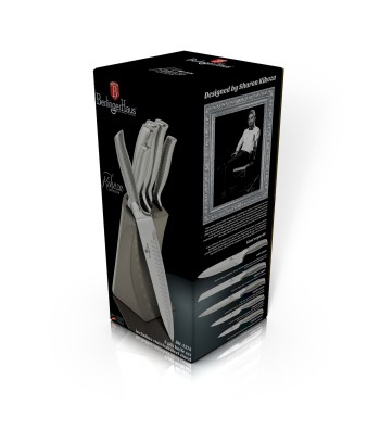 6 pcs knife set with stainless steel stand