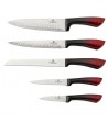 6 pcs knife set in stainless steel block