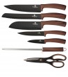 8 pcs knife set with stand, original wood