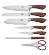 8 pcs knife set with stand, original wood