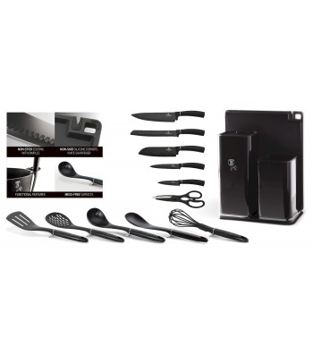 13 pcs knife set with stand and cutting board